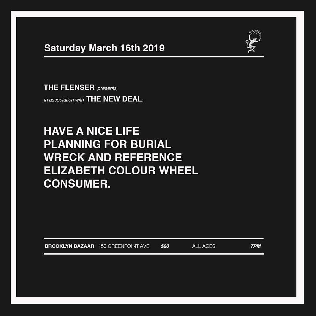 Have A Nice Life, Planning for Burial, more playing Flenser showcase in NYC