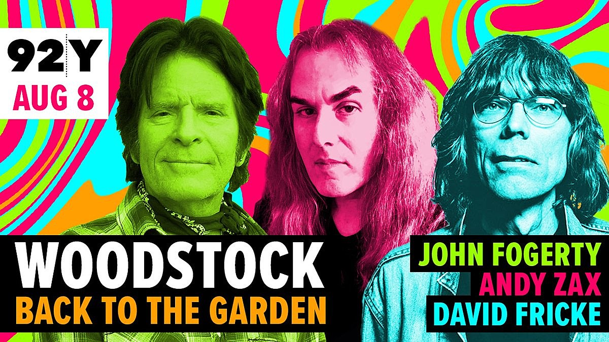 John Fogerty talking Woodstock w/ David Fricke (and singing) at 92Y during tour