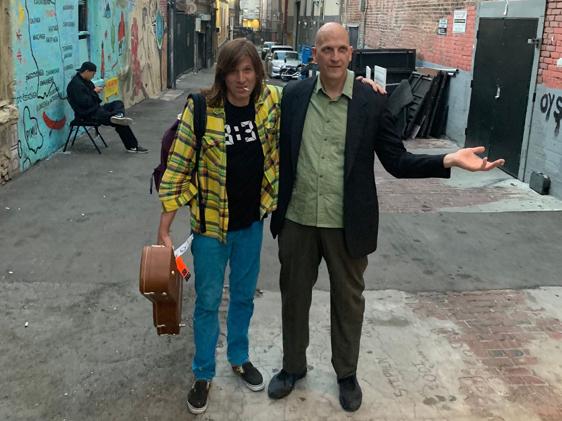 Jimmy Flemion of The Frogs touring in 2020 with Evan Dando on drums