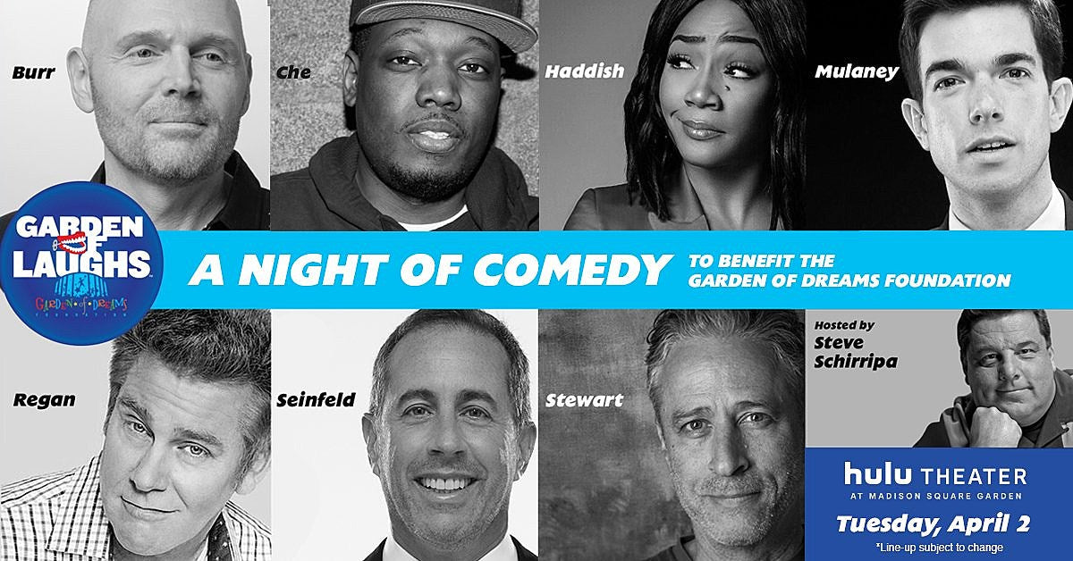 Jon Stewart, John Mulaney, Michael Che, Tiffany Haddish, Jerry Seinfeld & more playing “Garden of Laughs” benefit in NYC