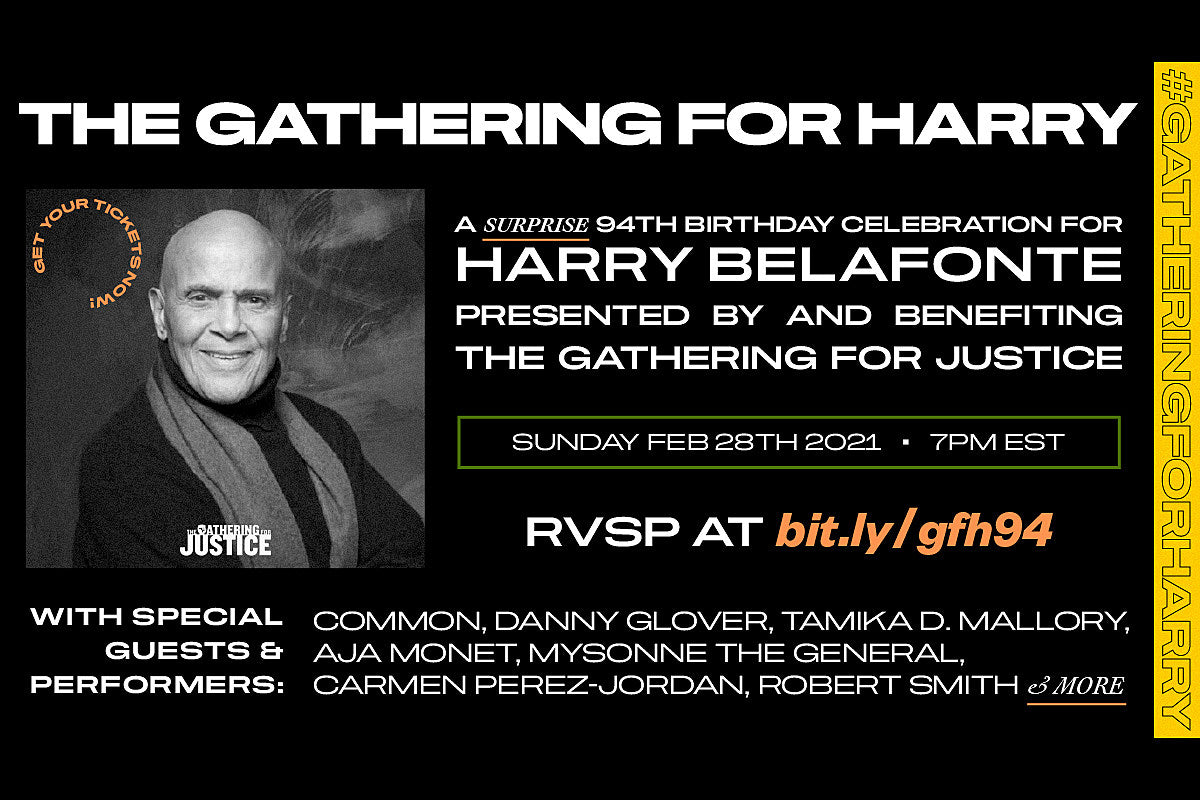 Harry Belafonte streaming birthday celebration w/ Chuck D, Common & more