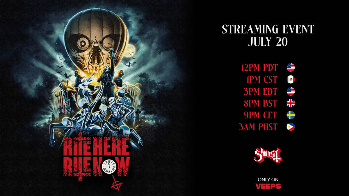 GHOST announce streaming event for new film ‘Rite Here Rite Now’