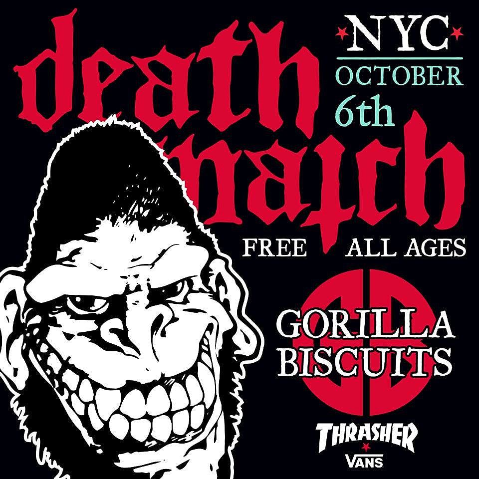 Gorilla Biscuits & GZA headlining Thrasher Death Match NYC parties