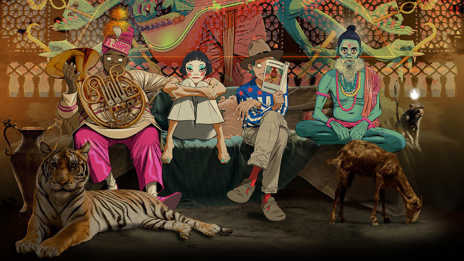 Gorillaz announce new LP ft. IDLES, Johnny Marr, Yasiin Bey, more, share “The Happy Dictator” ft. Sparks