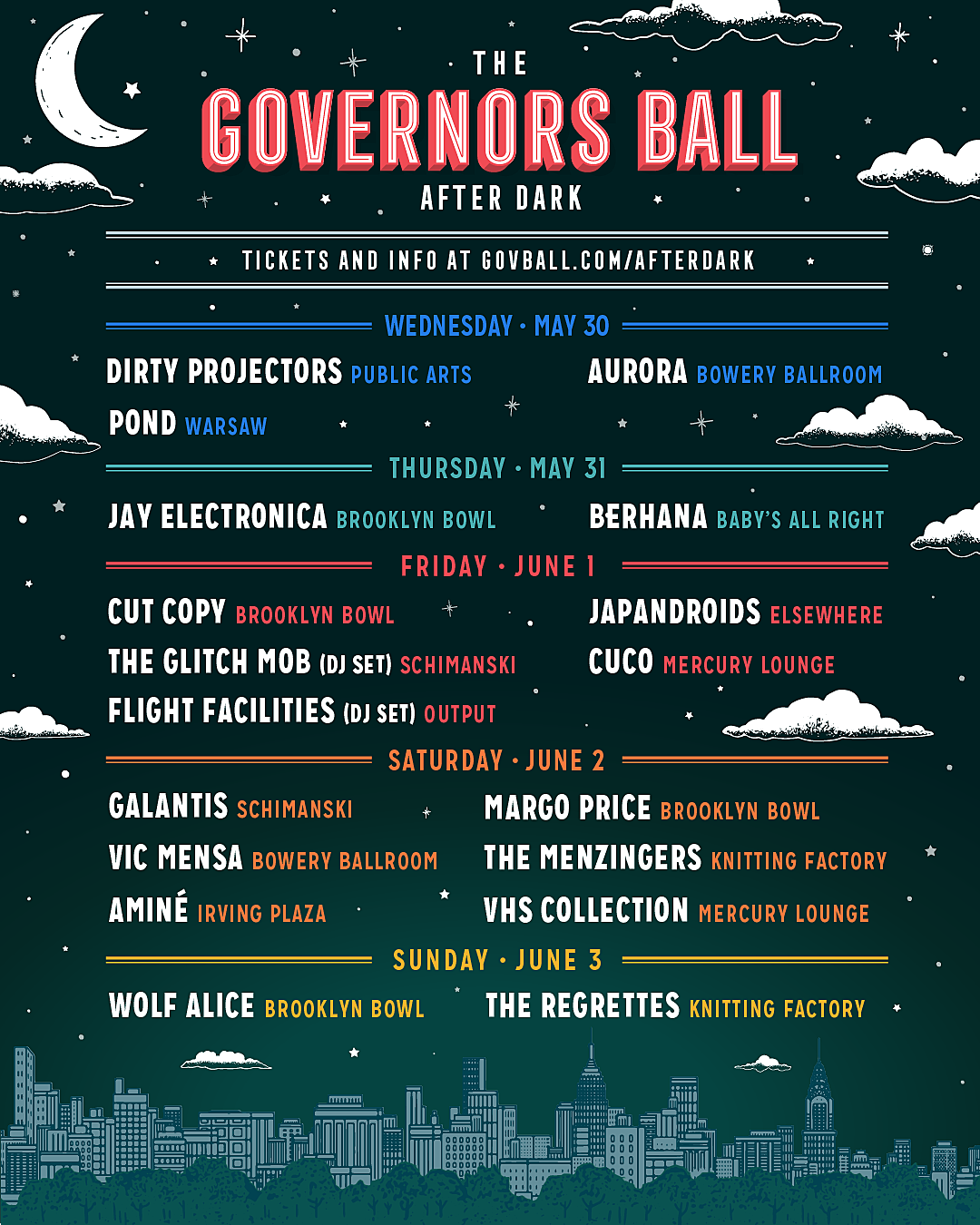 GovBall 2018 After Dark shows (Dirty Projectors, Japandroids, Margo Price, Vic Mensa, more)