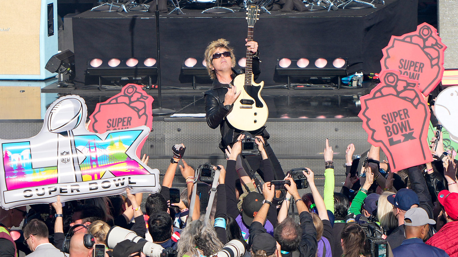 Watch Green Day play Super Bowl LX Opening Ceremony & blast ICE at pre-party