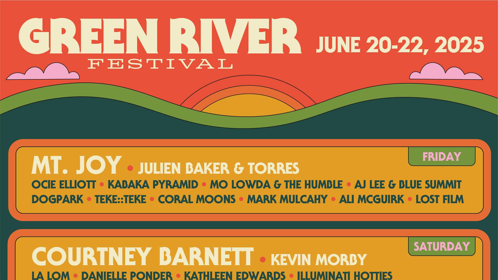 Green River Festival 2025 lineup (Waxahatchee, Courtney Barnett, Julien Baker & Torres, MJ Lenderman, more)