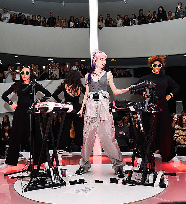 Grimes brought an elaborate stage show to the Guggenheim (pics — audience members A$AP Rocky & Dev Hynes included)