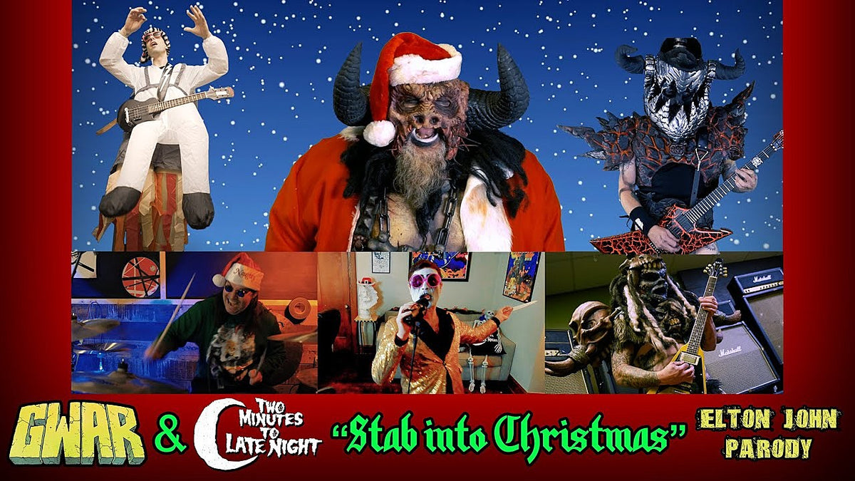 Watch GWAR & Mutoid Man do a Christmas Elton John parody for Two Minutes to Late Night