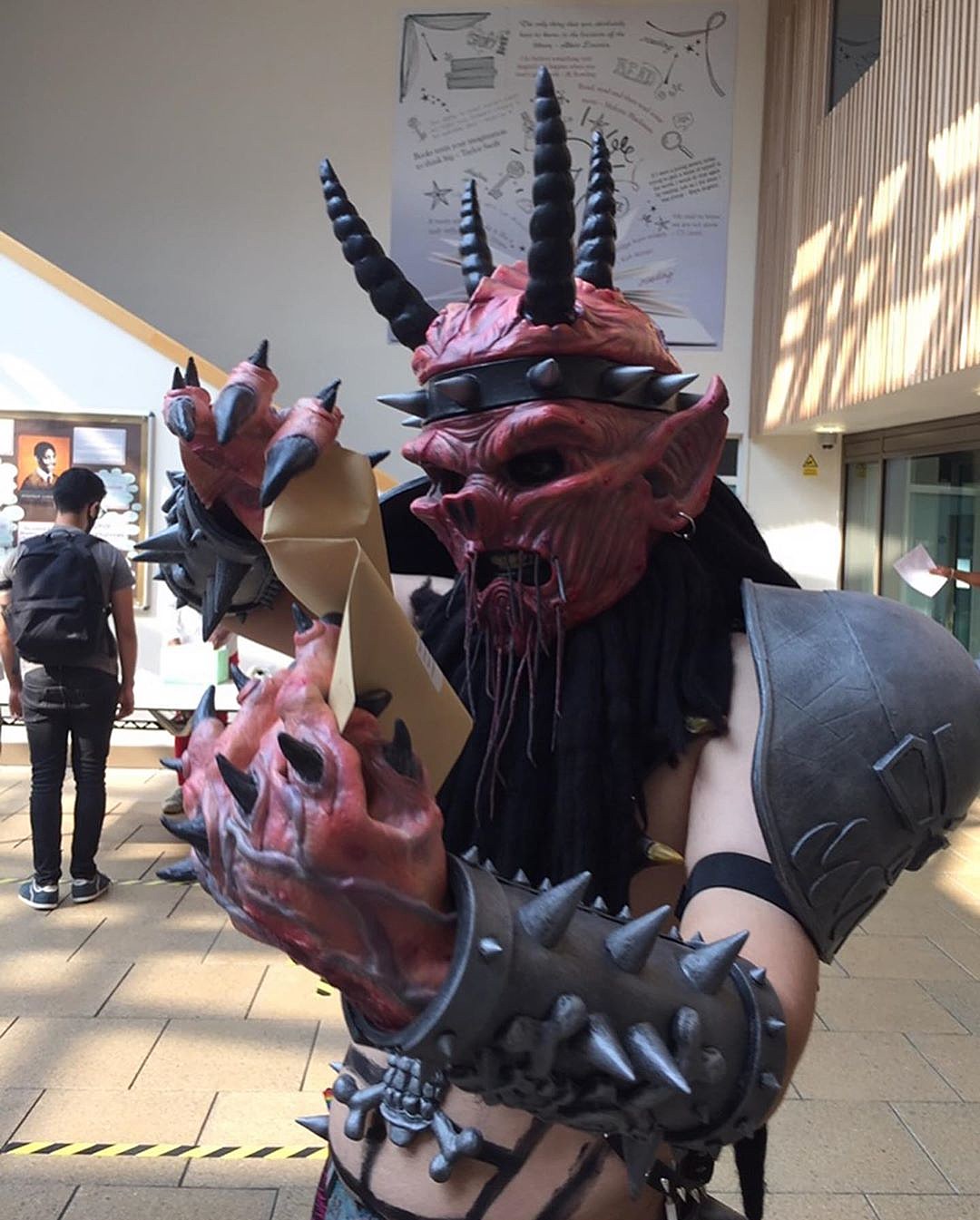Student gets a D in art, picks up report card in amazing homemade GWAR costume