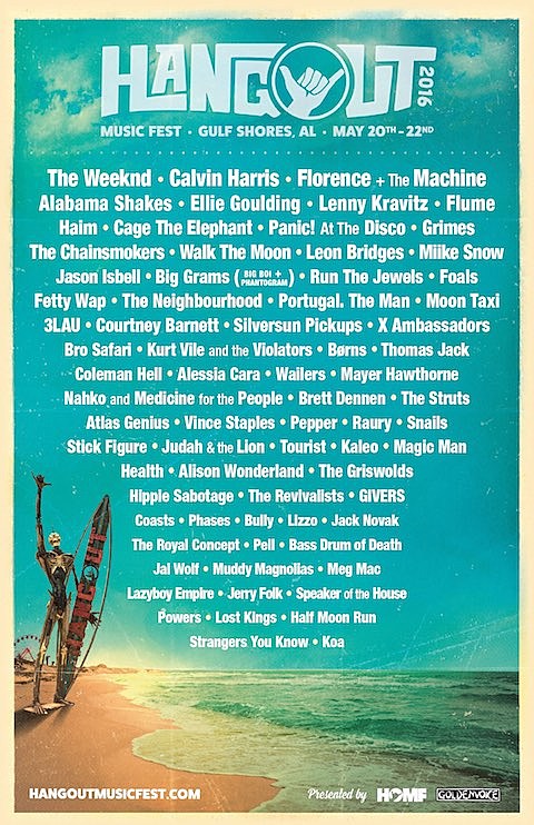 Hangout Music Festival announces 2016 lineup