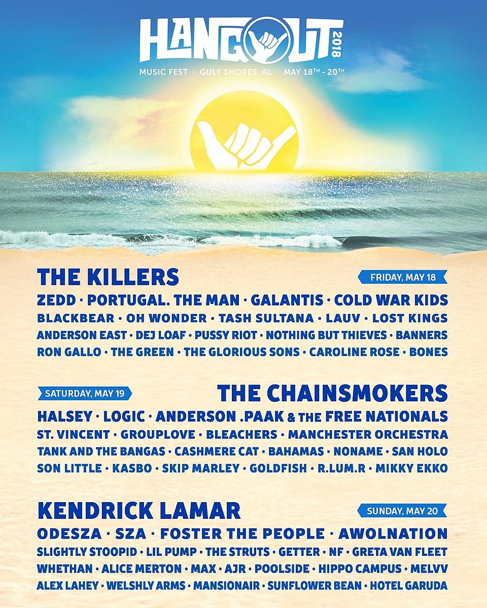 Hangout Fest 2018 lineup (Kendrick, Killers, St Vincent, SZA & more)