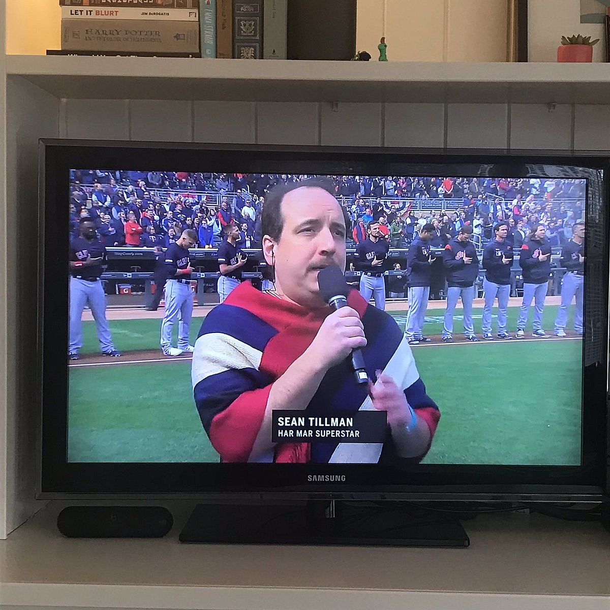 watch Har Mar Superstar sing the National Anthem at the Twins’ Opening Day game