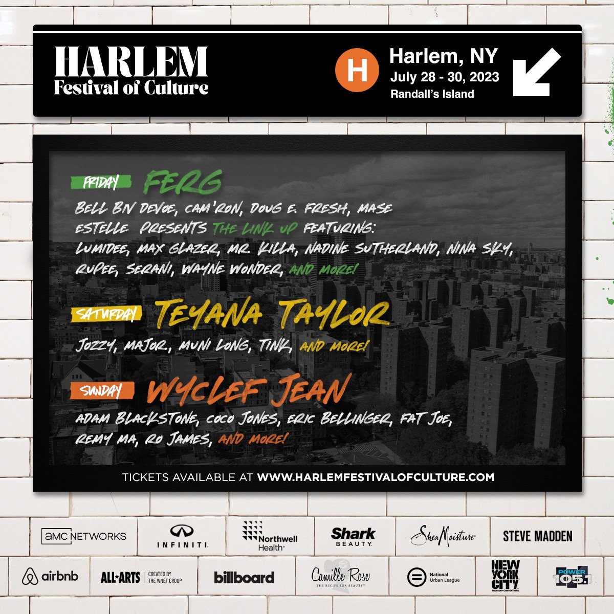 Wyclef Jean, Teyana Taylor, Ferg, more playing Harlem Festival of Culture this weekend