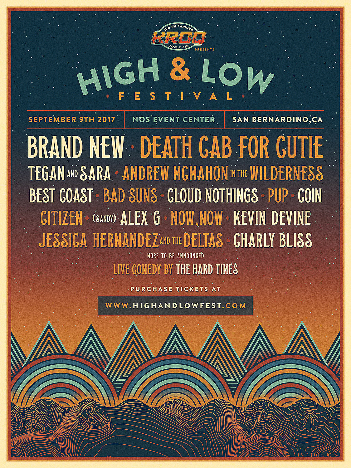 Brand New, Death Cab, Tegan & Sara, Cloud Nothings & more playing inaugural High & Low fest