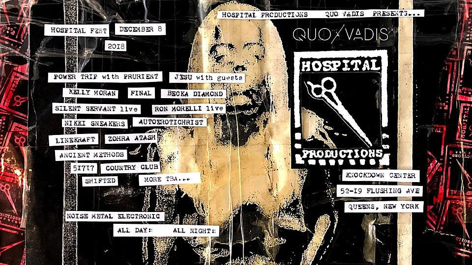 Hospital Fest 2018 lineup (Power Trip + Prurient, Jesu, Kelly Moran, more)