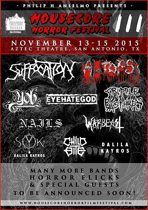 Suffocation, Autopsy, Eyehategod & more playing Housecore Horror; Phil Anselmo working on new Superjoint Ritual & more