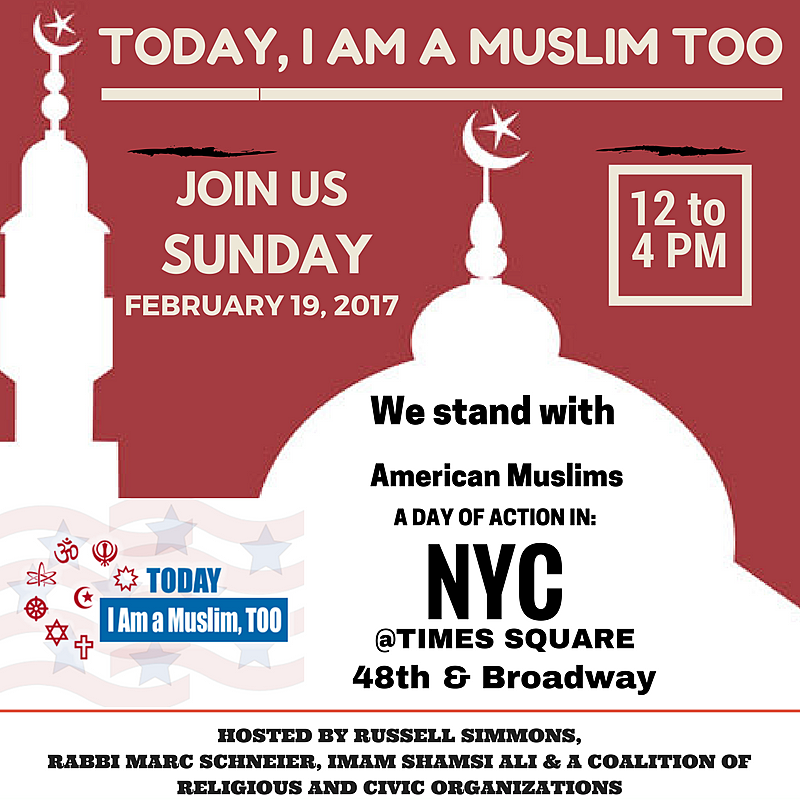 Russell Simmons hosting “I Am A Muslim Too” Rally in Times Square on Sunday