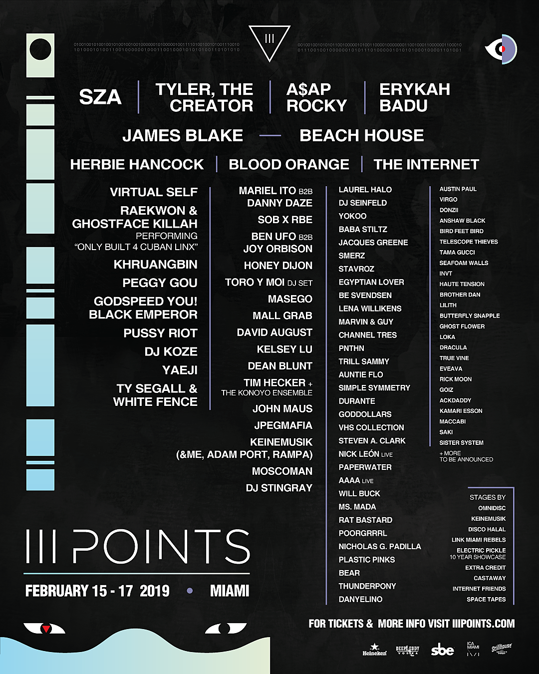 iii Points 2019 lineup (SZA, Erykah Badu, James Blake, Beach House, Blood Orange, more)