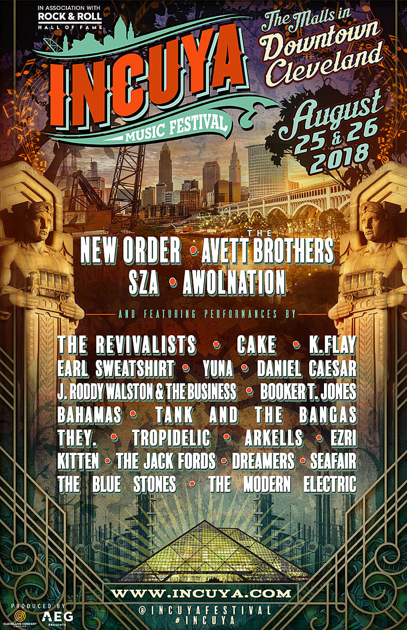 New Order, The Avett Brothers & SZA headlining Cleveland’s InCuya Fest