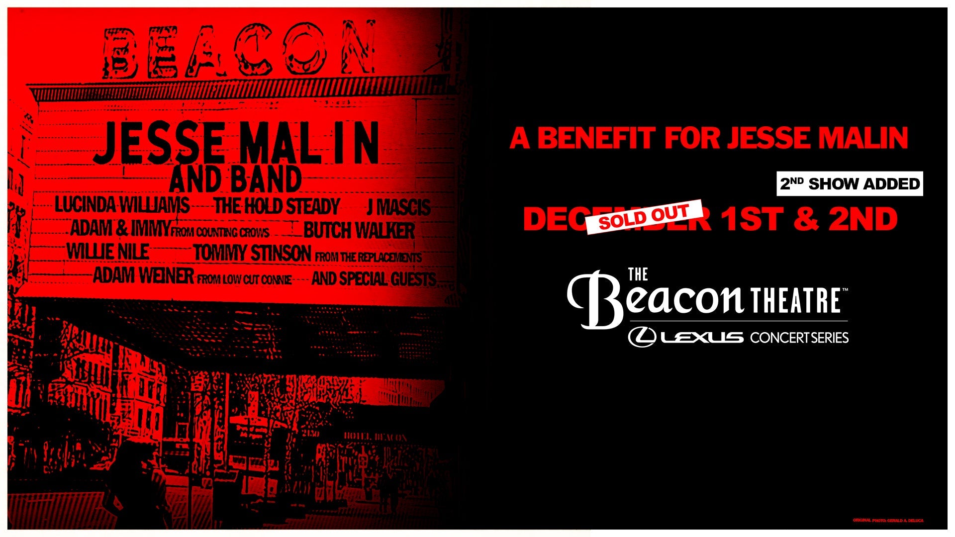 Jesse Malin adds 2nd Beacon Theatre benefit show ft. The Hold Steady, Tommy Stinson, Willie Nile, more