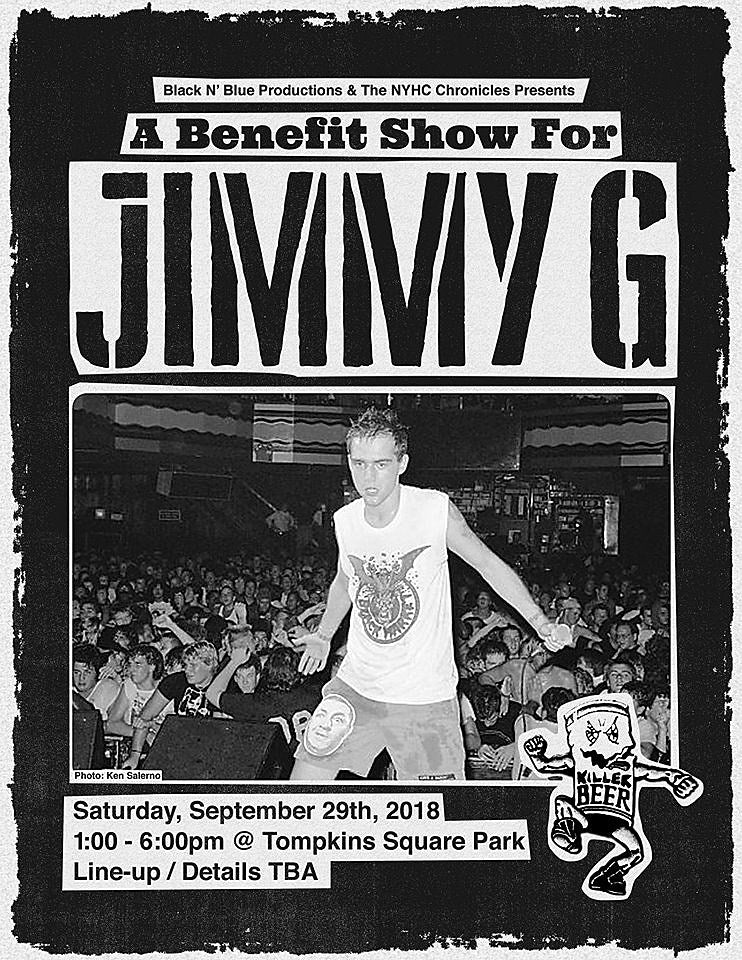 benefit for Jimmy G of Murphy’s Law happening in Tompkins Square Park