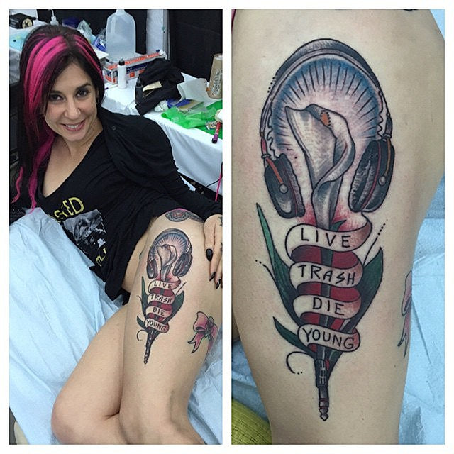Joanna Angel got a Jess Marquis tattoo; DJ Jess memorial tonight at Webster Hall