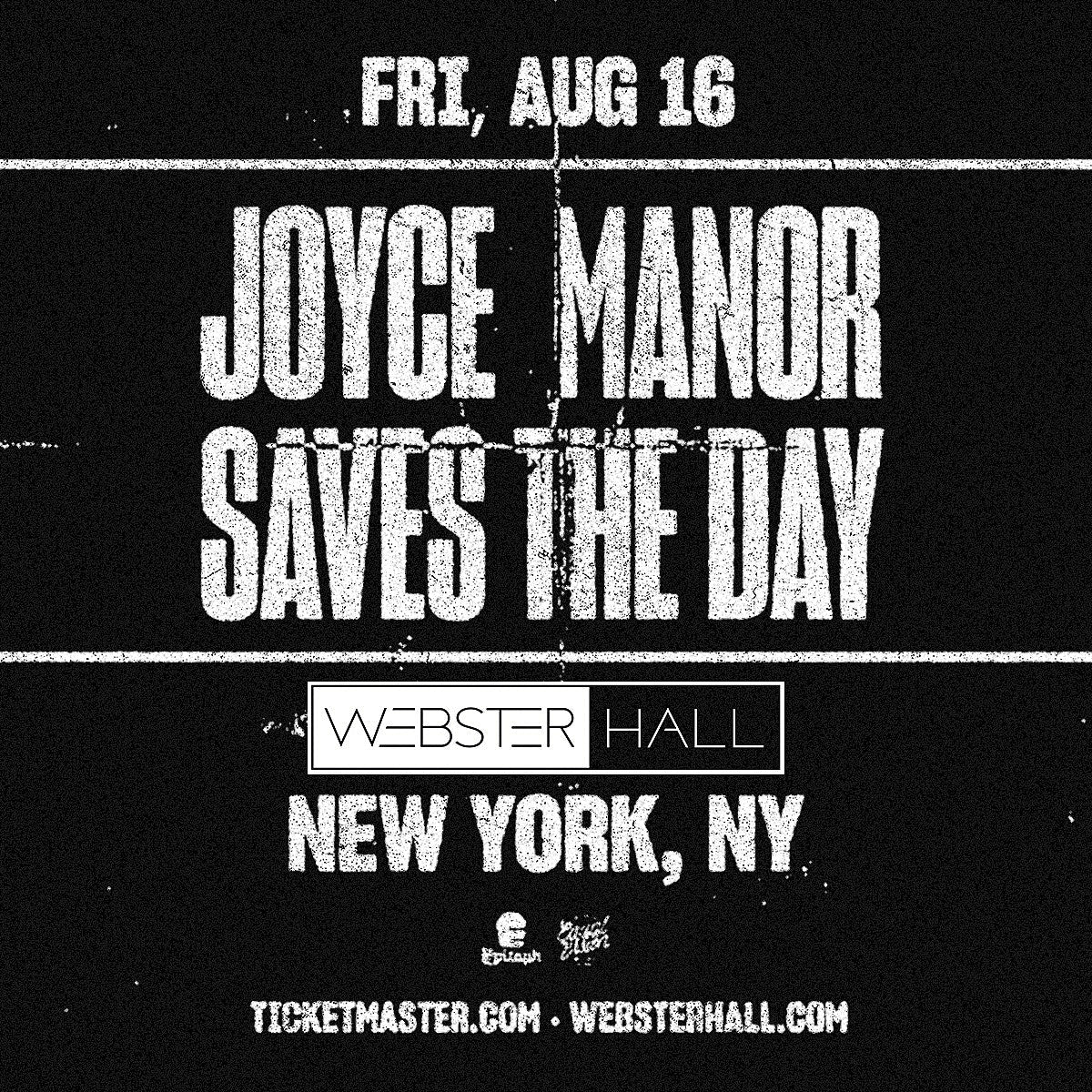Joyce Manor & Saves the Day @ Webster Hall tickets on BrooklynVegan presale