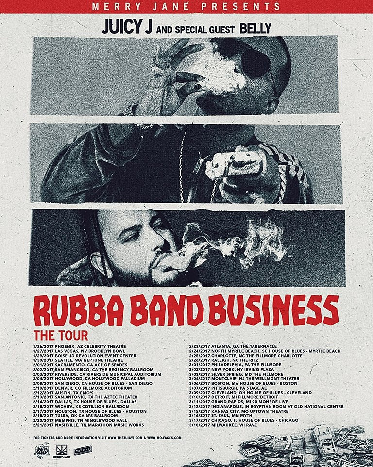 Juicy J announces tour with Belly (not the rock band)