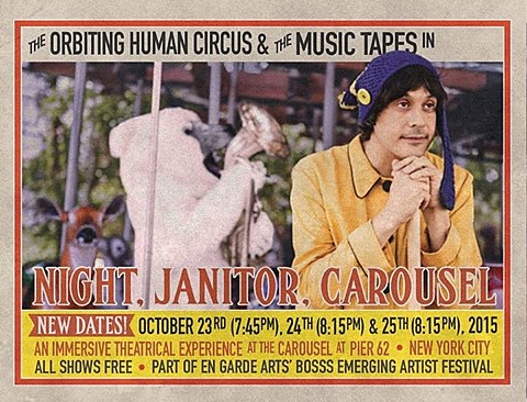 Julian Koster (Music Tapes, Neutral Milk Hotel) performing free “immersive” shows at Hudson River Park Carousel