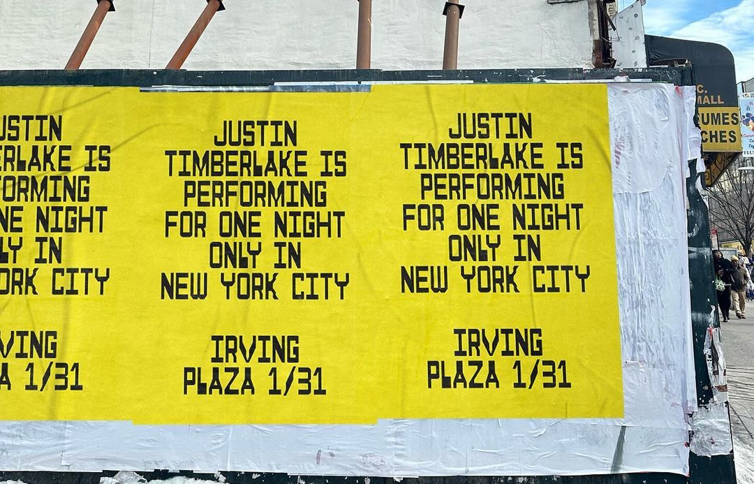 Justin Timberlake playing very intimate free NYC show at Irving Plaza