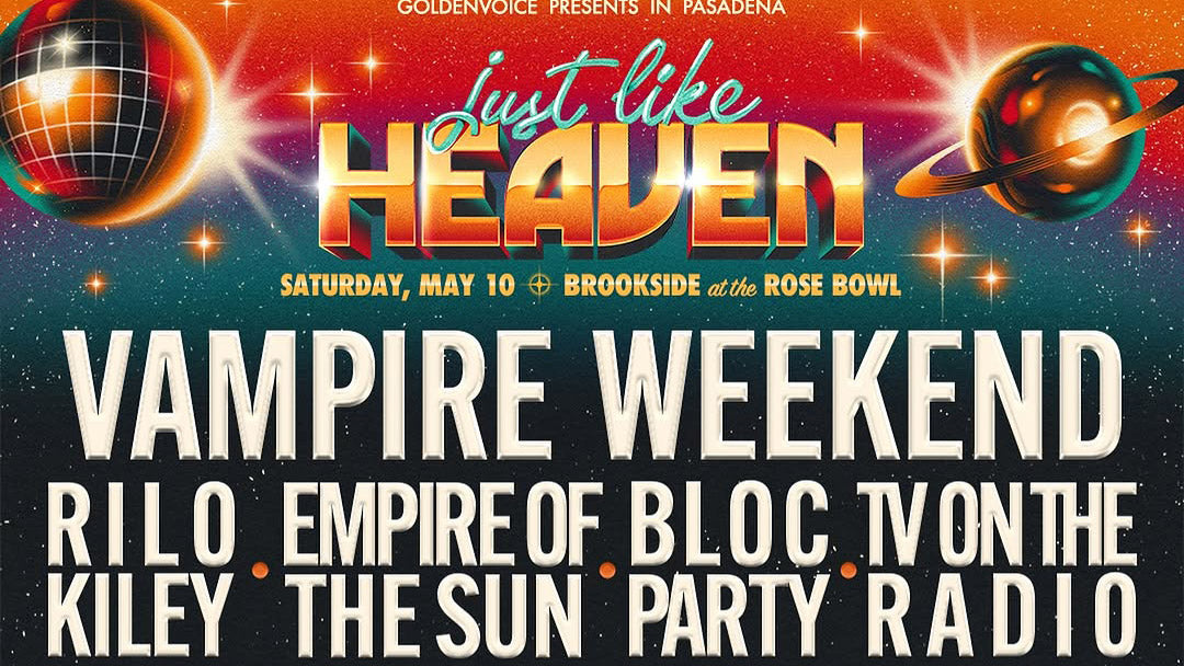 Just Like Heaven 2025 lineup (Rilo Kiley, Vampire Weekend, Slowdive, TV on the Radio, Courtney Barnett, more)