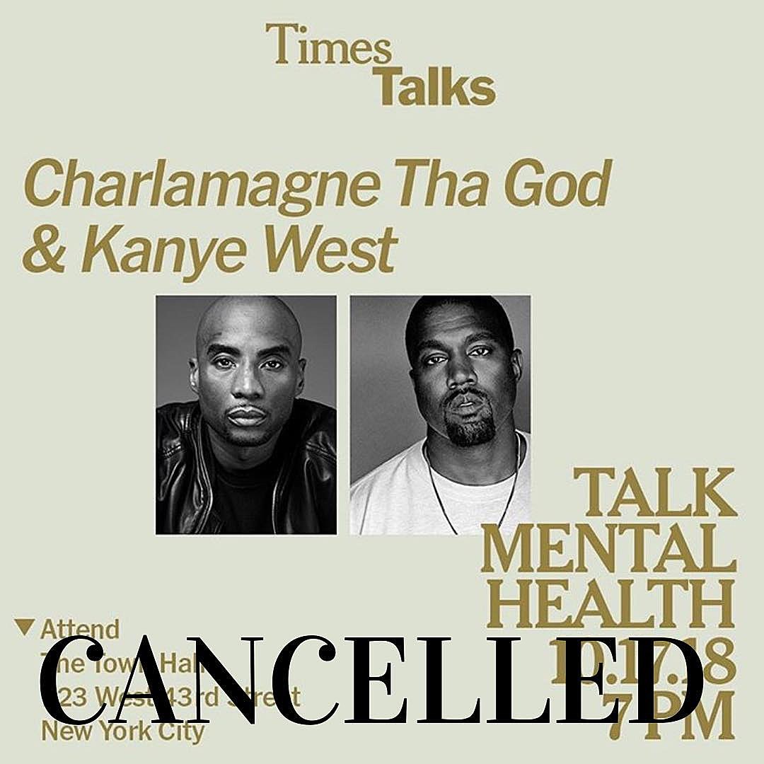 Kanye West’s Times Talk on mental health cancelled, “would not be productive”