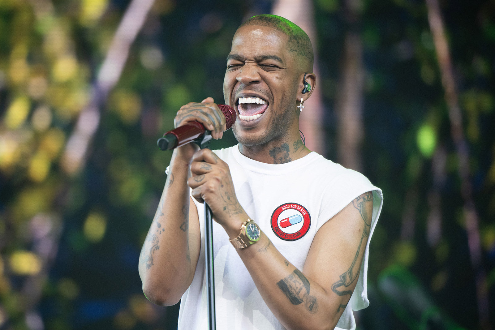 Kid Cudi broke his foot at Coachella