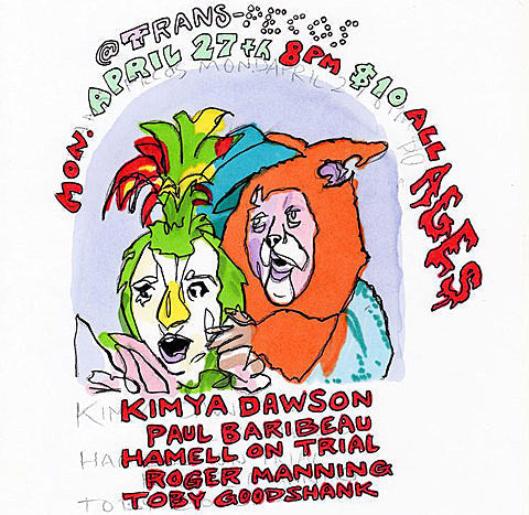 Kimya Dawson & Paul Baribeau on “book as you go” tour, will hit NY w/ Toby Goodshank, Hamell on Trial, Roger Manning