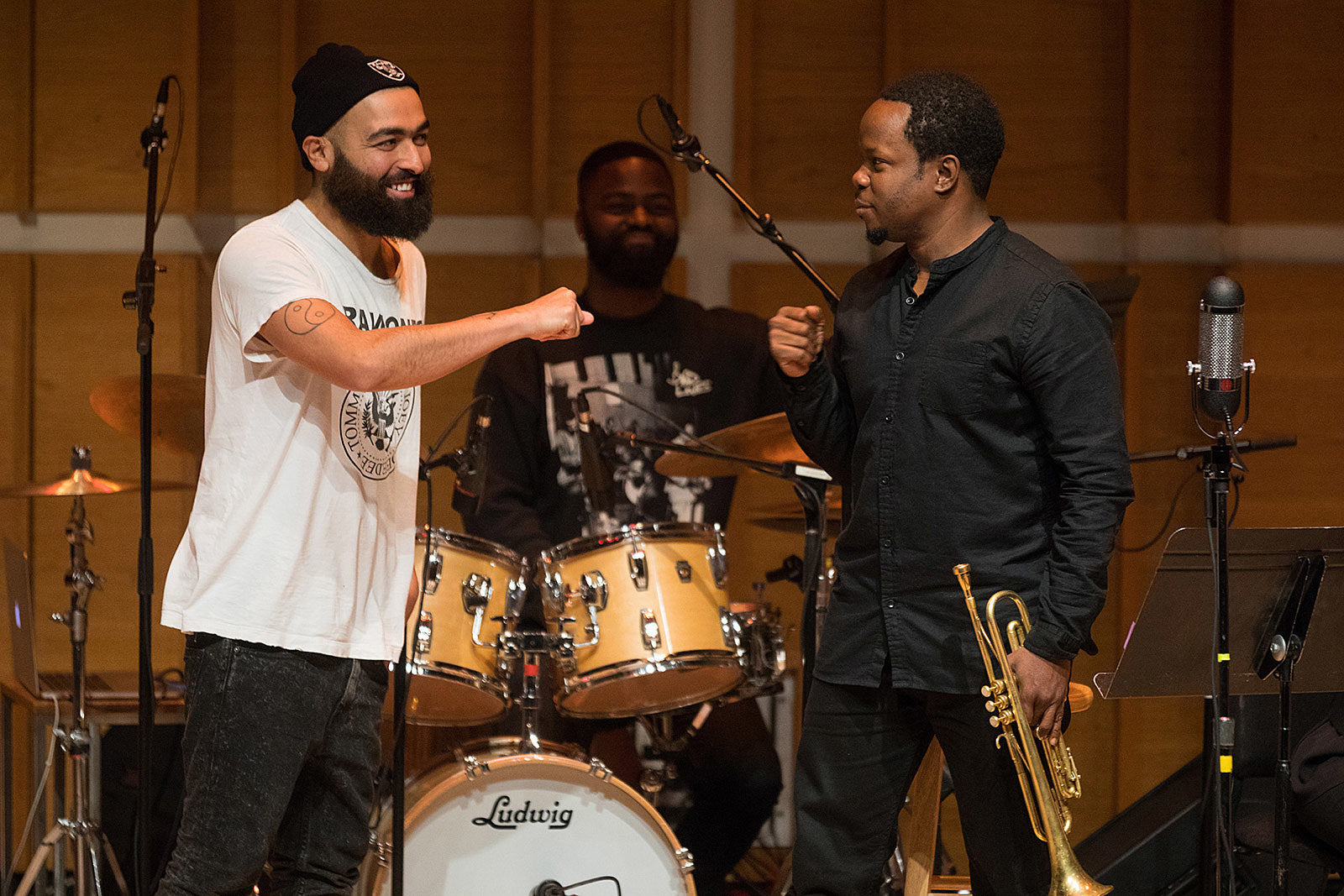 Kool AD played Ecstatic Music Fest with Ambrose Akinmusire & Mivos Quartet (pics), playing IDIO Gallery
