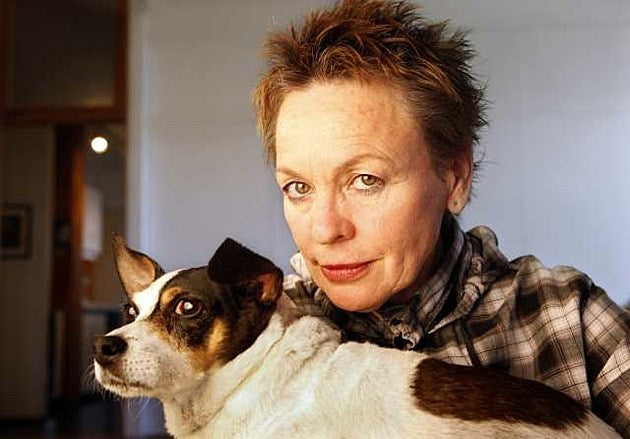 Laurie Anderson performing in Times Square tonight for dogs; ‘Heart of a Dog’ excerpt is this month’s ‘Midnight Moment’ clip