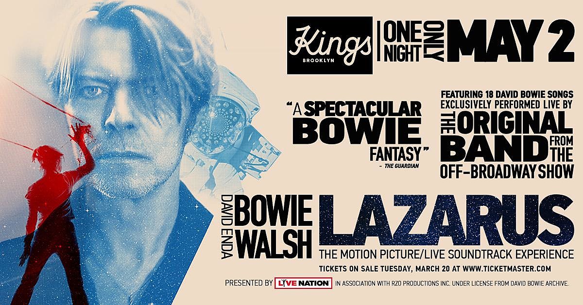 David Bowie ‘Lazarus’ film & original Off-Broadway band playing live in Brooklyn (ON BV PRESALE NOW)