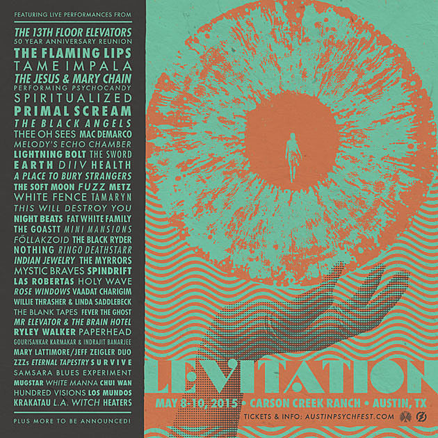 LEVITATION is coming, 13th Floor Elevators & kick off parties included (May 7-10 in Austin, TX) #psychfest