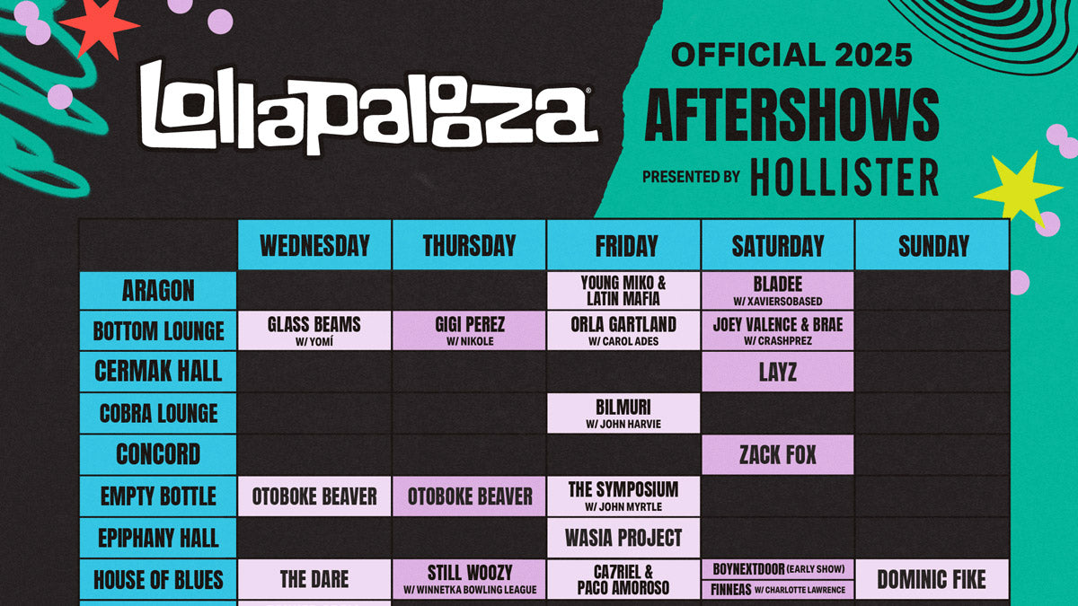 Lollapalooza announces 2025 aftershows