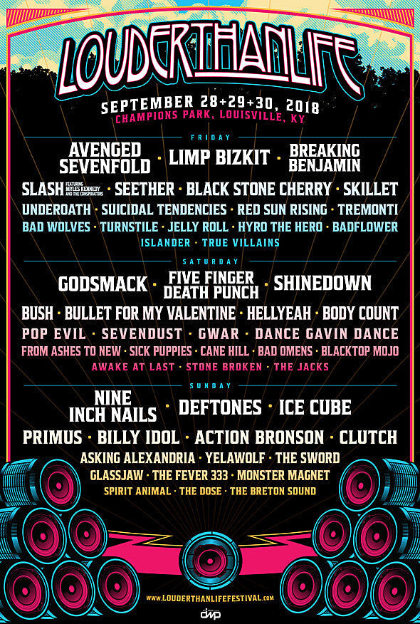 Louder Than Life 2018 lineup (Nine Inch Nails, Deftones, Ice Cube, Glassjaw, Primus, more)