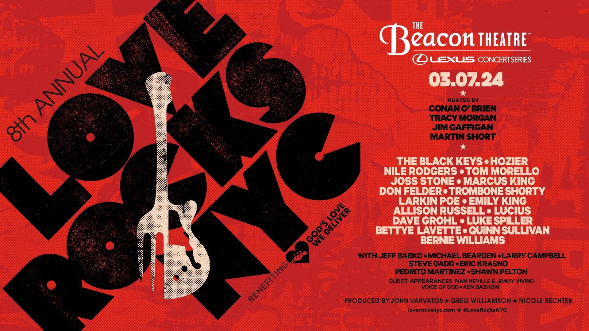 Dave Grohl & Martin Short added to Love Rocks NYC 2024 ++ livestream announced