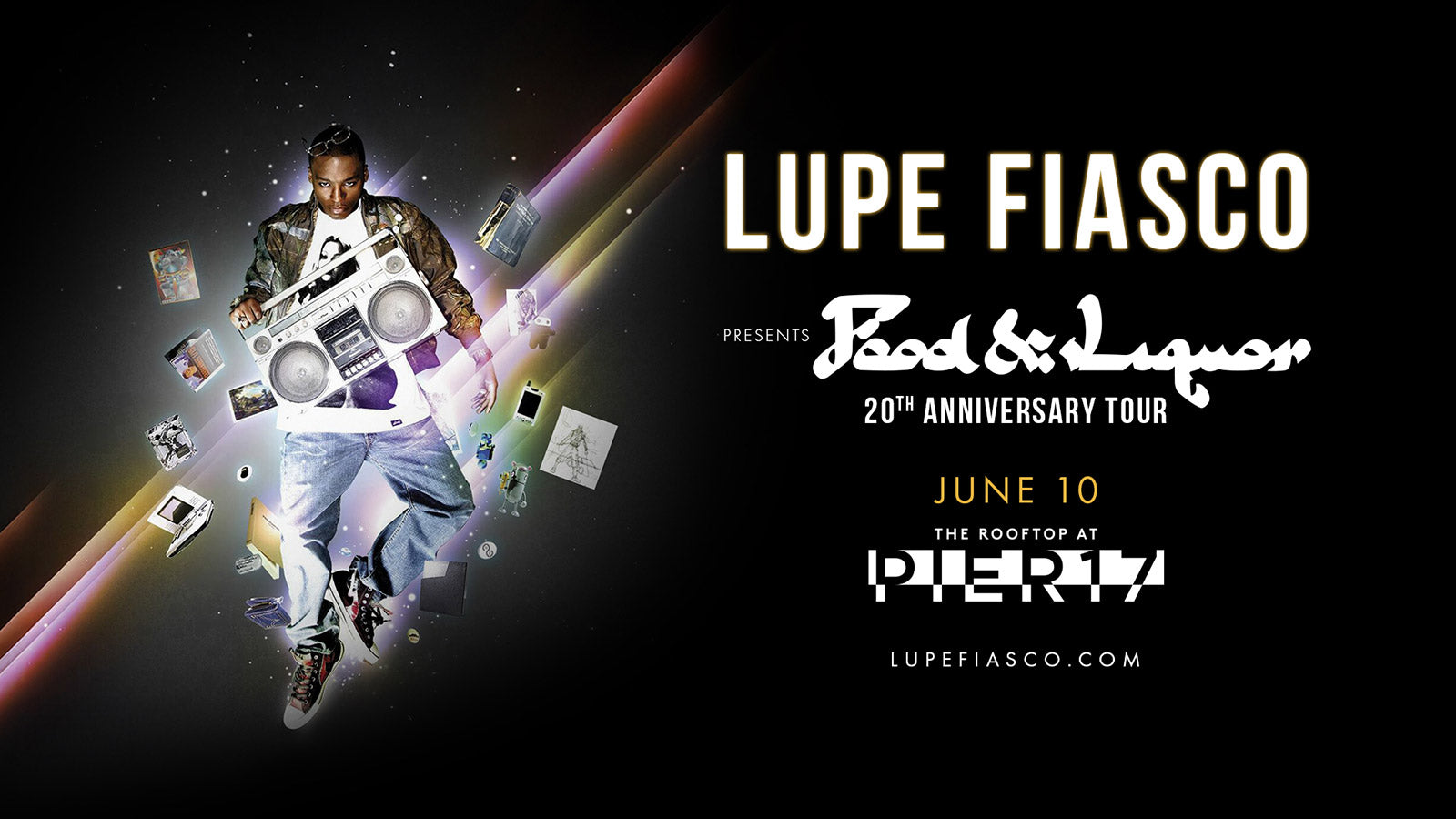 Lupe Fiasco @ The Rooftop at Pier 17 on BrooklynVegan Presale (password here)