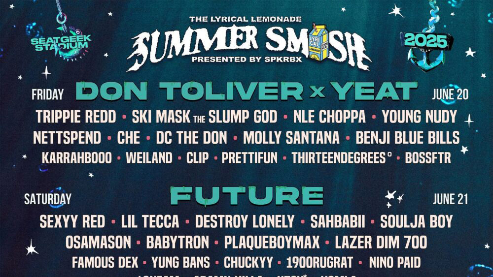 Summer Smash 2025 lineup (Young Thug, Future, Don Toliver x Yeat, Insane Clown Posse, Chance the Rapper, more)
