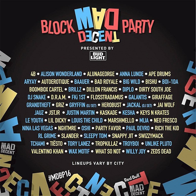 Mad Decent Block Party 2016 artists announced