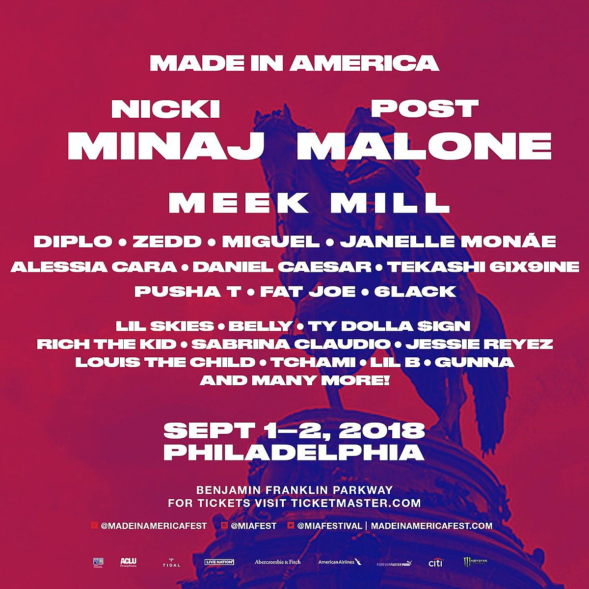 Made In America adds Pusha T & more to 2018 lineup