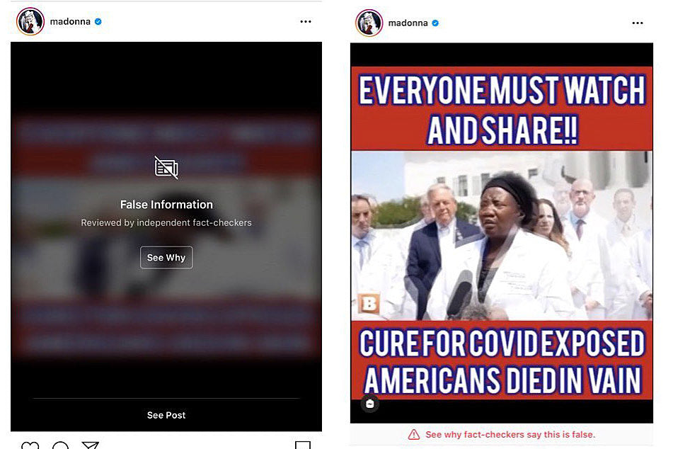Madonna calls viral “demon sperm” doctor “my hero”
