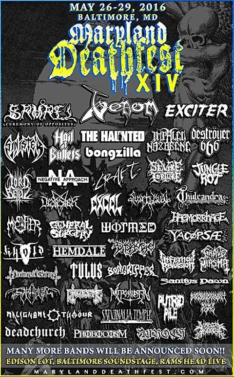 Maryland Deathfest 2016 announces second round of bands