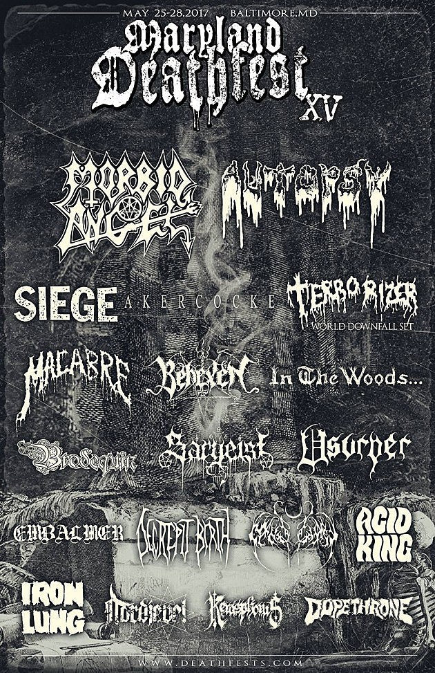 Maryland Deathfest announces first round of 2017 bands (Morbid Angel, Autopsy, Siege, Terrorizer, more)