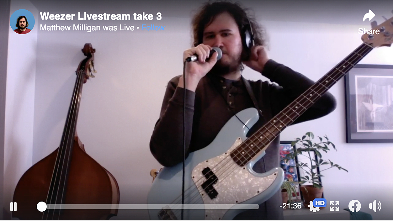 Wheatus bassist attempting Weezer discography livestream play-through again
